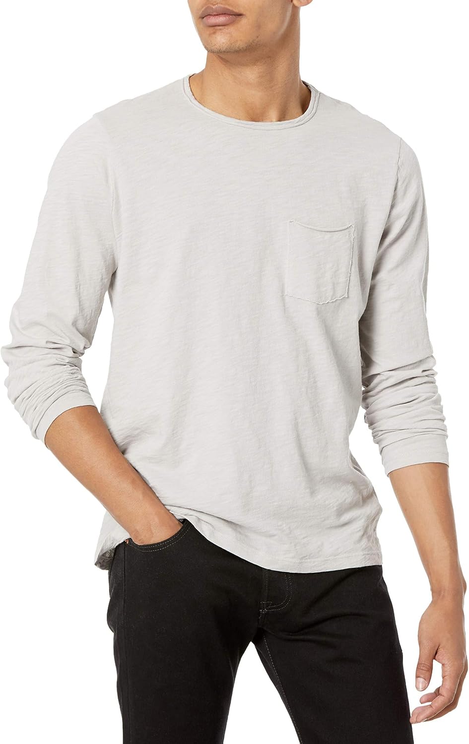 simeon raw edge cotton slub tee