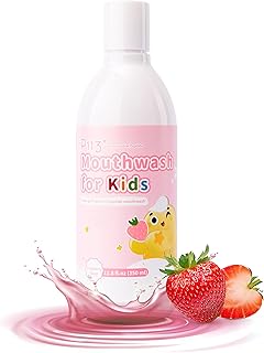 oh care Mouthwash for Kids P113+ Peptide Anti Cavity Mouth Rinse Alcohol Free for Teeth and Gums Safe Oral Hygiene for Newborn to Toddler 11.08 fl oz (11.08 Fl oz, Strawberry)
