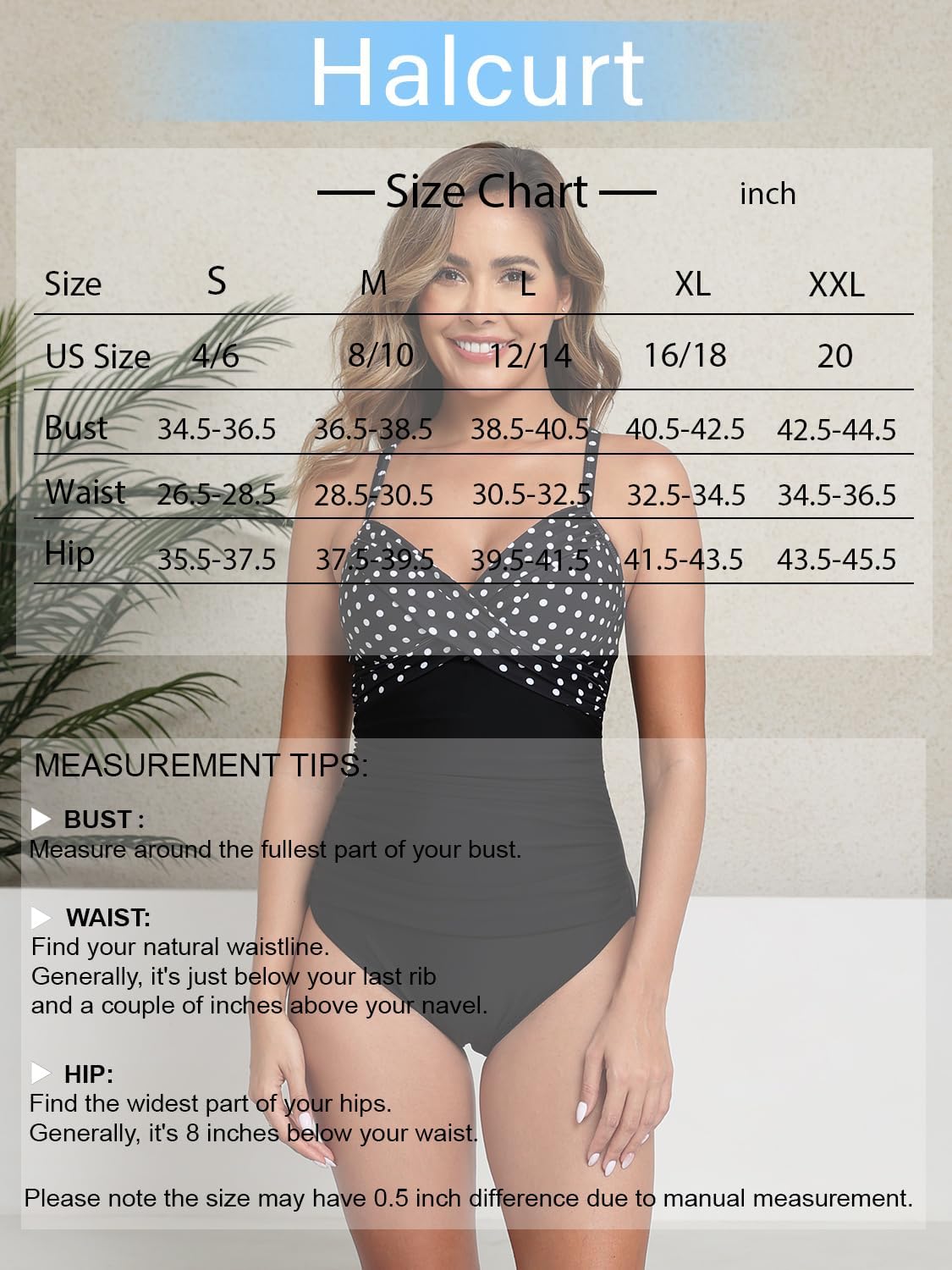 Halcurt Women's Twist Front Push Up One Piece Swimsuit Ruched Tummy Control Full Coverage Bathing Suit - Image 6