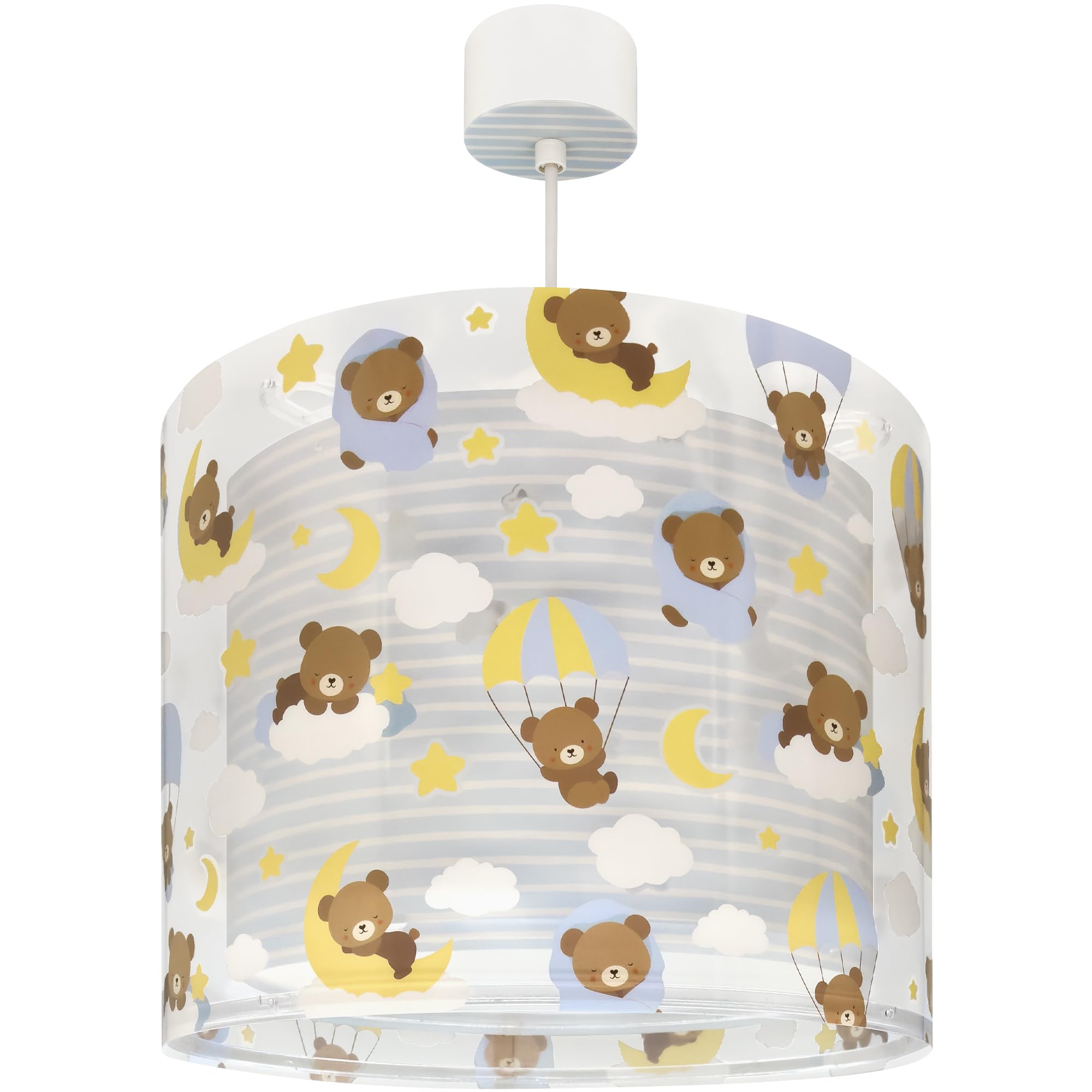 Dalber Lámpara Infantil De Techo Colgante Baby Teddy Ositos Nubes Azul, 41572T, E27