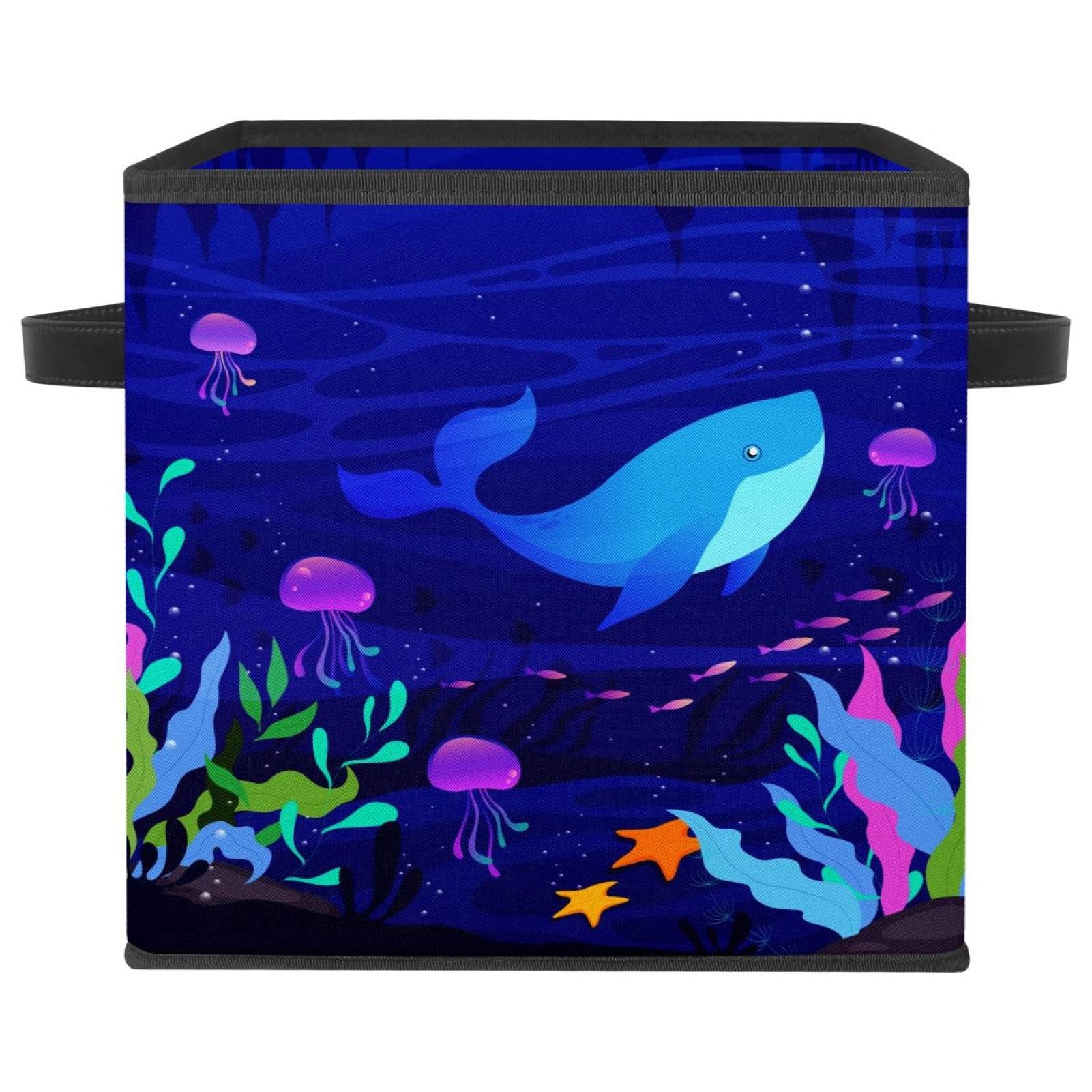 Boîte de rangement pliable baleine en tissu cube organiseur enfant pour placard