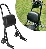 ECOTRIC Detachable Sissy Bar Passenger Backrest Compatible with 2004-Up Harley Sportster XL883C 883R XL1200R 1200C 1200S XLH883 XLH1200 Motorcycle Backrest WCushion Pad