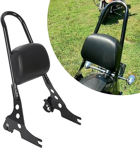 Cojín de respaldo de pasajero, con barra de apoyo, para Harley Sportster XL, XLH, 883, 1200, color negro