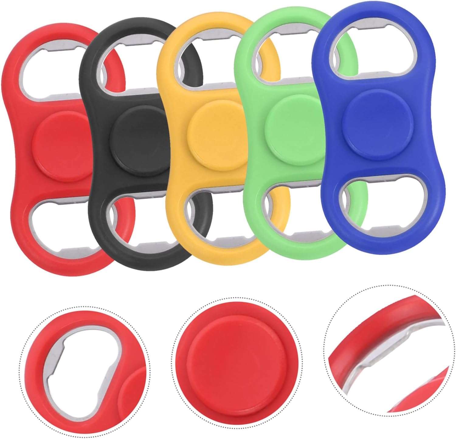 PRETYZOOM 4sets Portable Finger Rotation Bottle Opener for Beer Soda and Wine Unique Design for Bars Kitchens and Parties Compact and Easy to Carry 5pcs*4