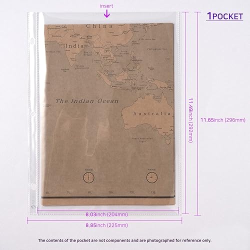 Miniatura 2 de hihaba 1 bolsillo (8 x 11.4) 10 hojas, 32 tipos de fundas de bolsillo transparentes, páginas de repuesto para álbum de fotos para tarjetas de fotos