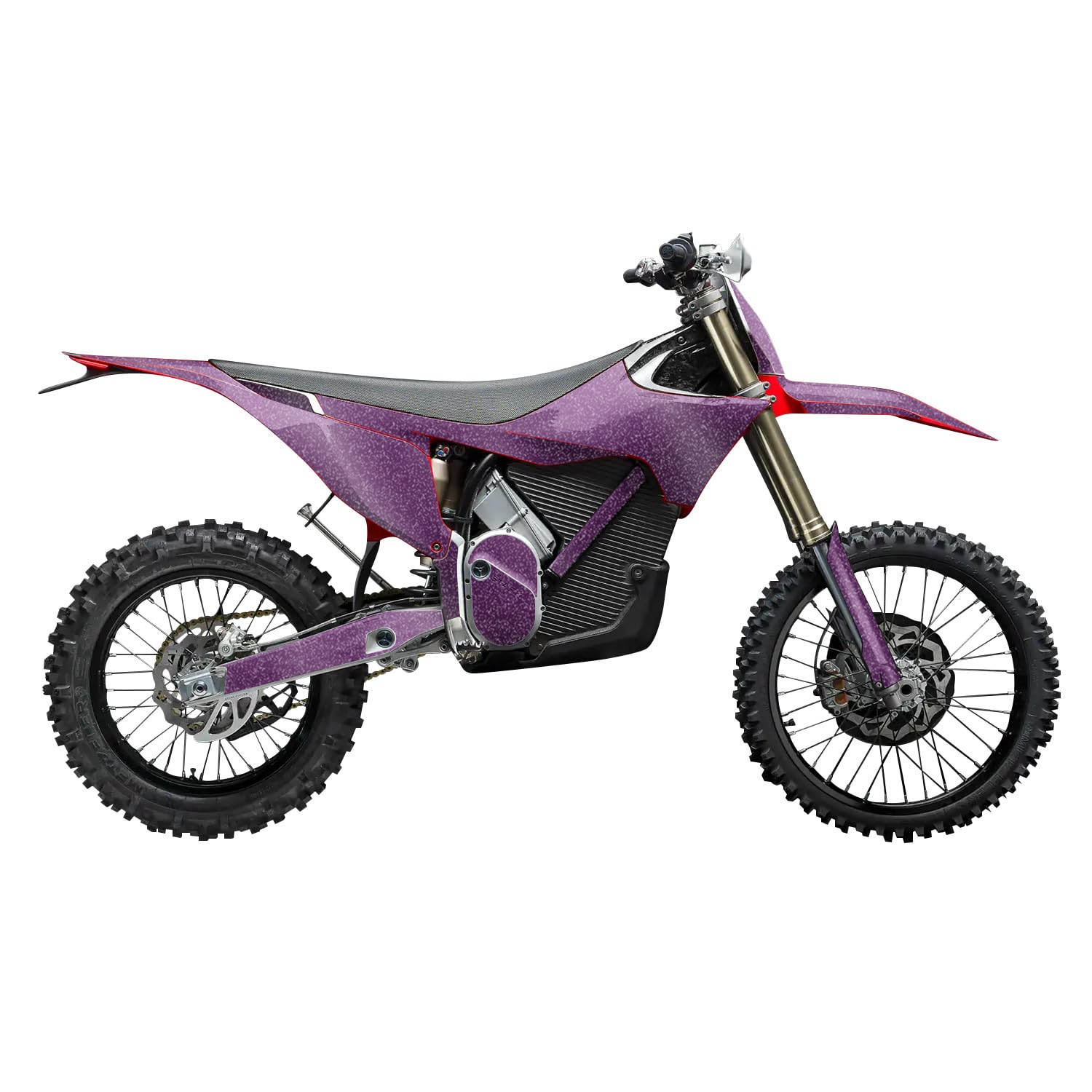Glossy Glitter Stark Varg MX 2023-2025 Graphics Kit Wrap - Solid Purple - Varg MX Skin - Premium 3M Vinyl Protective Wrap Decal Cover - Easy to Apply | Crafted in The USA by MightySkins