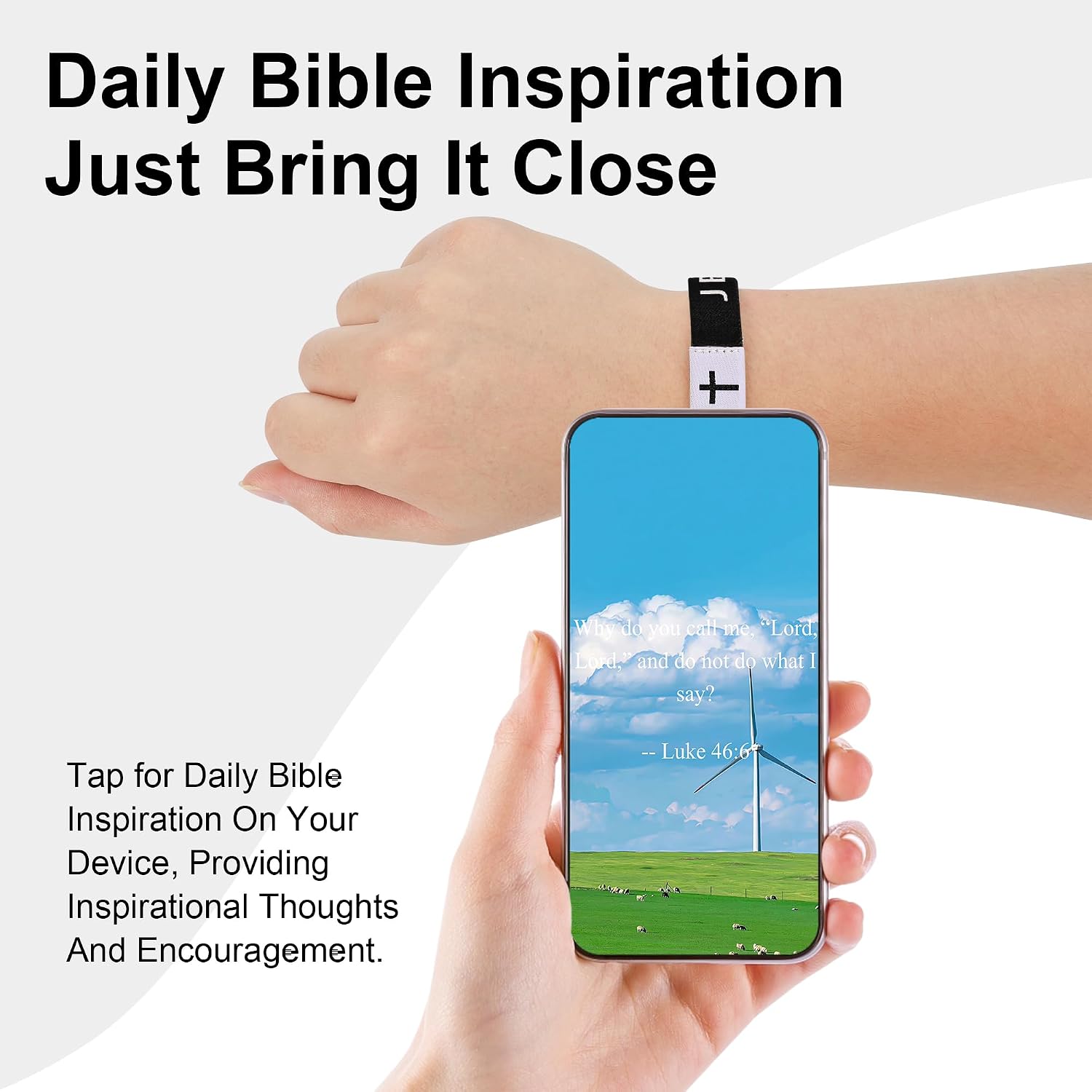 4PCS Daily Bible Verse Bracelet, Christian WWJD Jesus is King Bracelet for Women Men, Jesus Wristband image 2