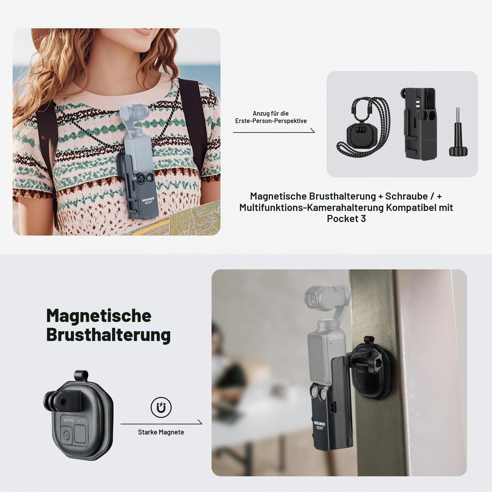Neewer Basics 16 In 1 Zubehörset kompatibel mit DJI OSMO Pocket 3 – Bild 4