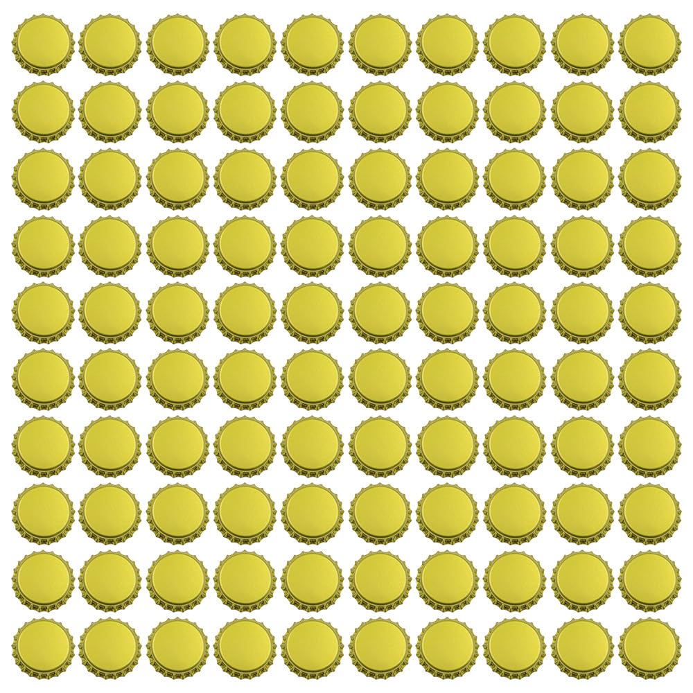 Hsthe Sea Crown Caps,Beer Bottle Caps,Pack of 100 Ideal for Home Brew,Quality Metal Bottle Caps,Long Lasting,Used with Bottle Capper/Hammer Capper for Beer Brewing