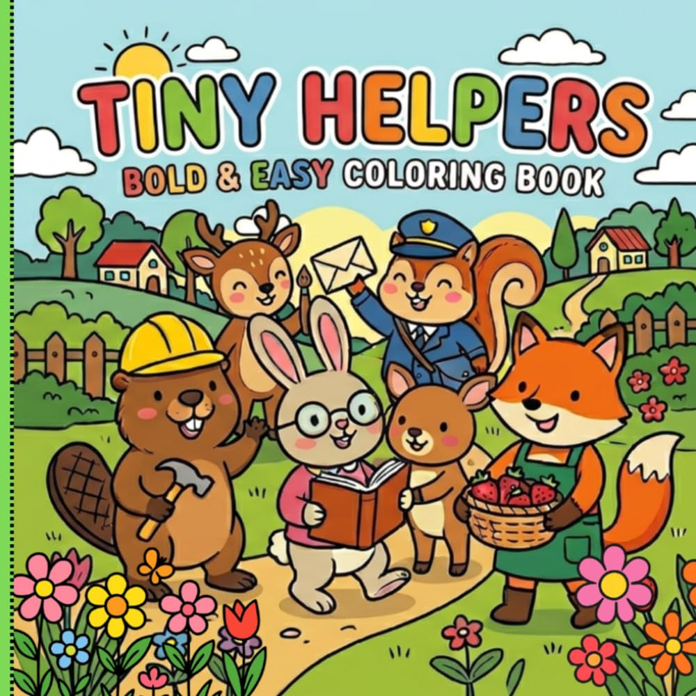 Tiny Helpers: Bold & Easy Coloring Book