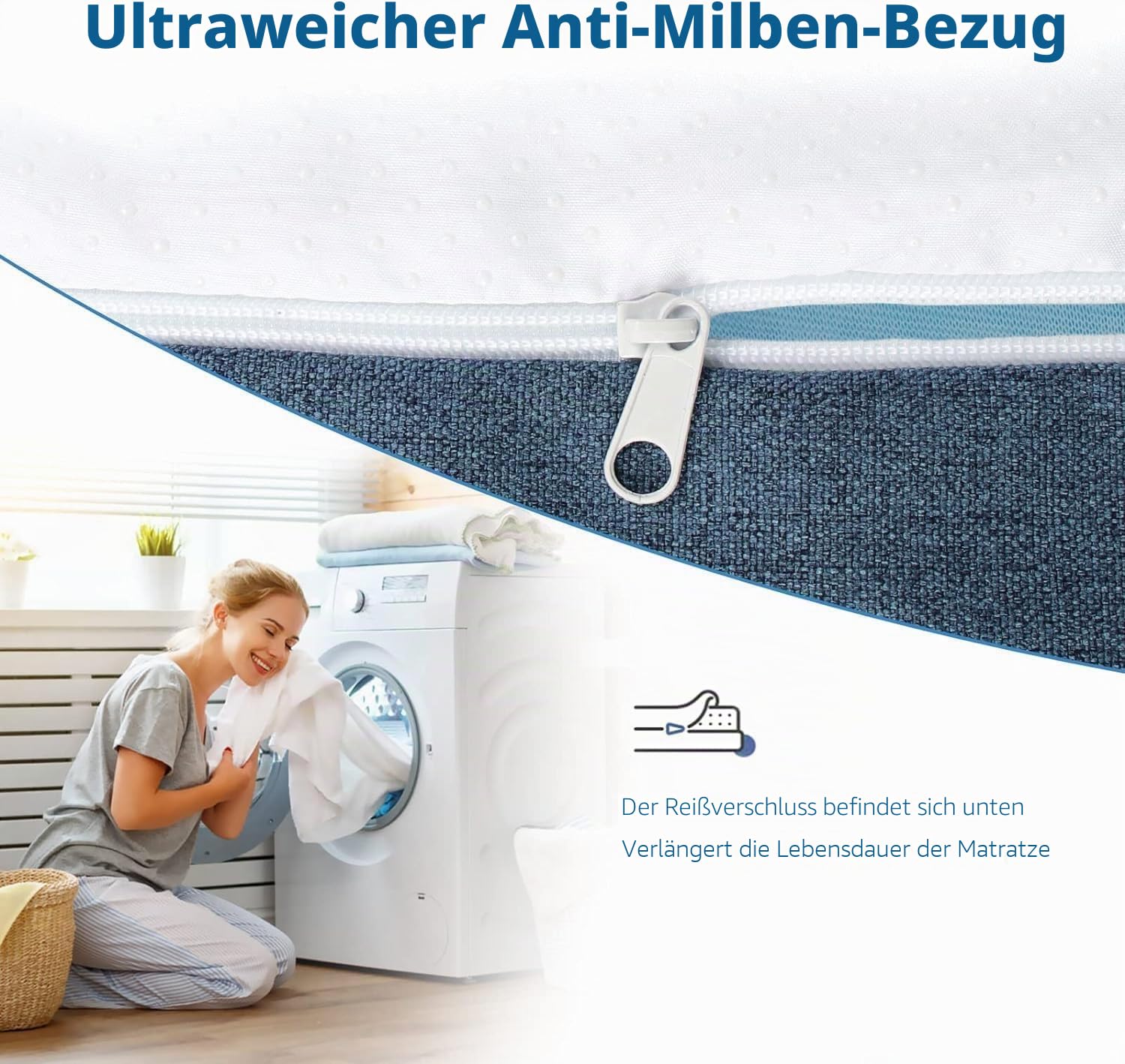wowttrelax Matratze 140x200cm, 20 cm Höhe, Wendematratze H3/H4 | 7 Zonen Kaltschaumkern, Punktelastisch, Atmungsaktiv, Doppelseitige