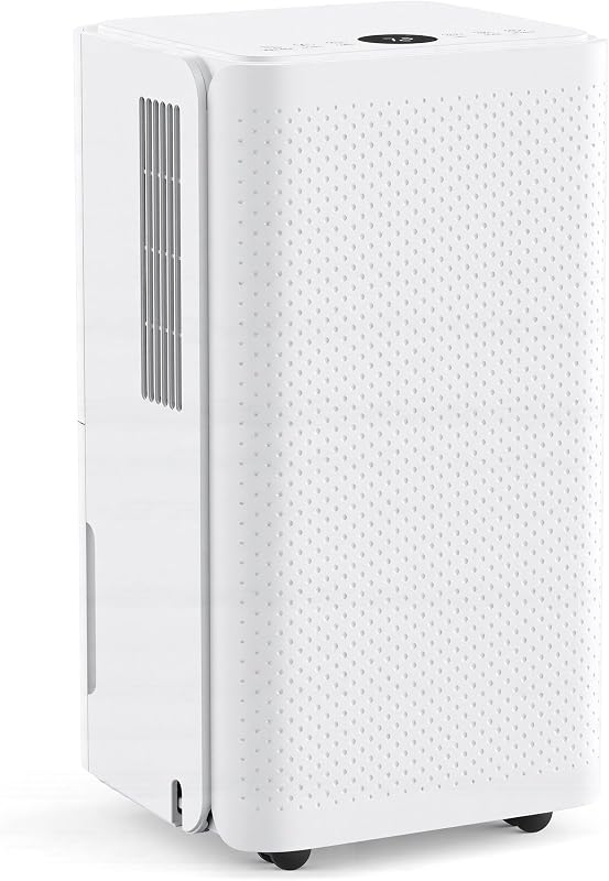 30Pints Dehumidifier with Drain Hose, 2,000 Sq.Ft Dehumidifier for Basement, 2L/0.53 Gallon Tank, Energy Star Cert. 38dB, Humidity Display Ring, Humidity Remover for Home, Bedroom & Bathroom