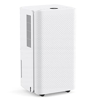30Pints Dehumidifier with Drain Hose, 2,000 Sq.Ft Dehumidifier for Basement, 2L/0.53 Gallon Tank, Energy Star Cert. 38dB, Humidity Display Ring, Humidity Remover for Home, Bedroom & Bathroom