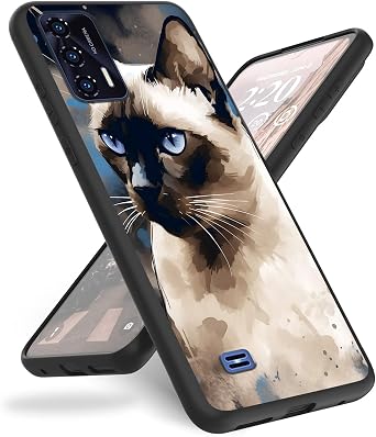 for Oukitel C31 Phone Case,Slim Anti-Scratch Shockproof Durable Black Silicone Protective Cover Case for Oukitel C31,Watercolor Cats