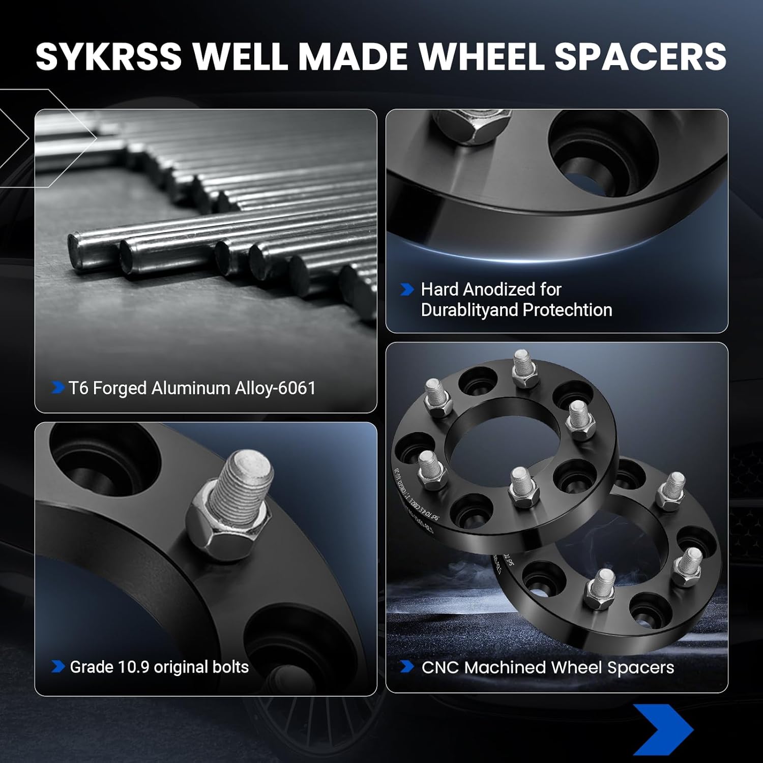 5x127mm to 5x114.3 Wheel Spacers 1 inch Compatible with Jeep Commander Wrangler, 82.5mm Center Bore & 5 Lug Forged Wheel Adapters 1/2x20 Compatible with Jeep Grand Cherokee, 4PCS