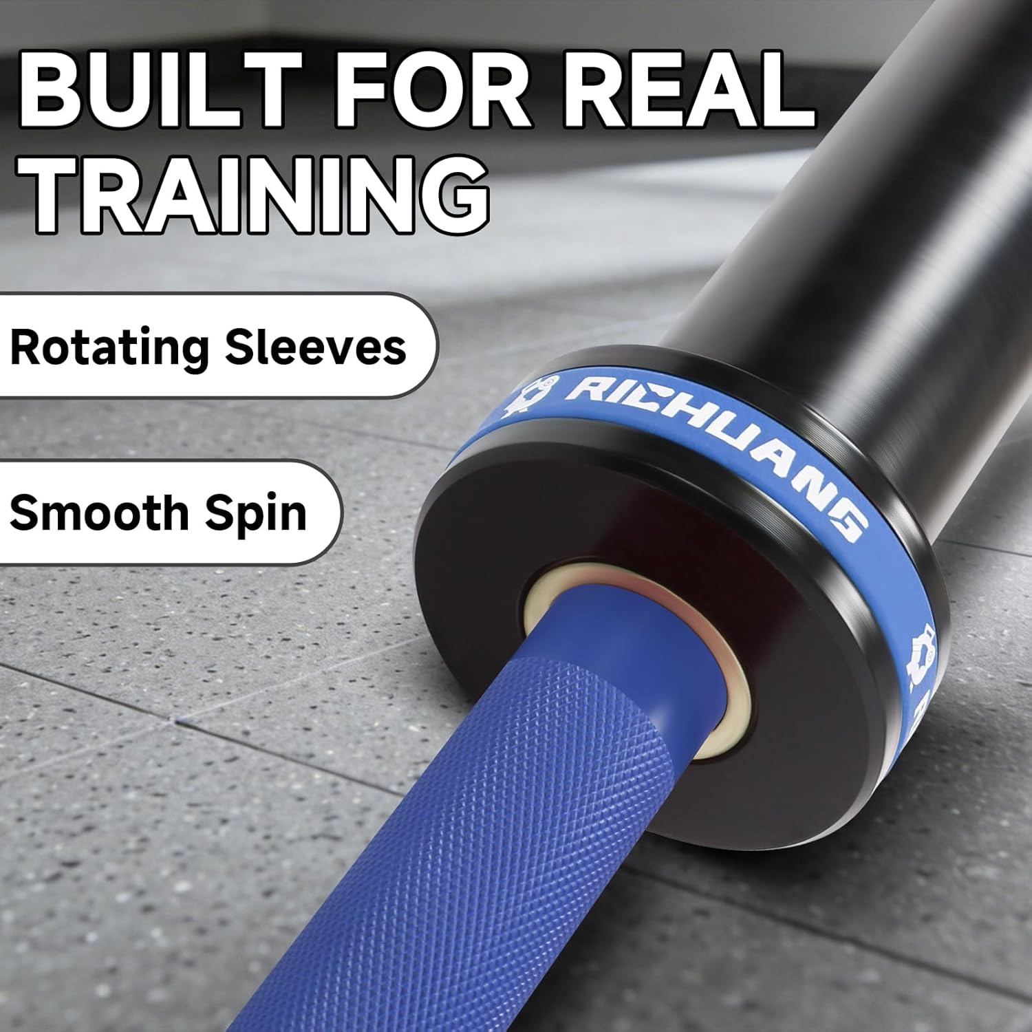 Olympic Barbell 4FT 5FT 6FT – 2" Short Compact Weightlifting Bars for Home Gym, Squats, Bench Press – 400LB to 500LB Capacity – Red/Blue