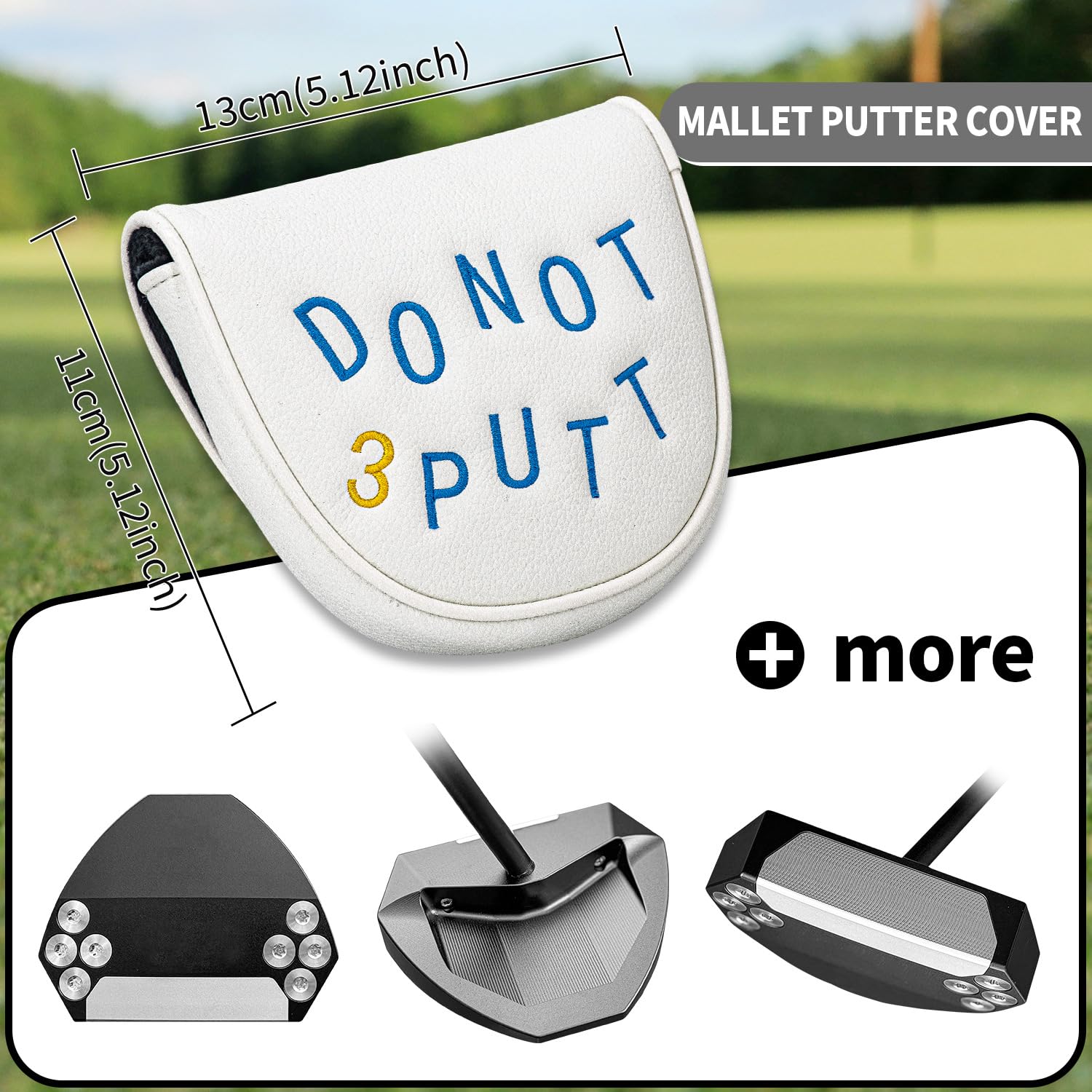 Funda de Putter de Golf de Cuero PU con Cierre Magnético