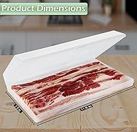 Vista 2 de Home-X Bacon Saver - Recipiente hermético de plástico para tocino, sin BPA, apto para lavavajillas, recipiente de almacenamiento de tocino a prueba