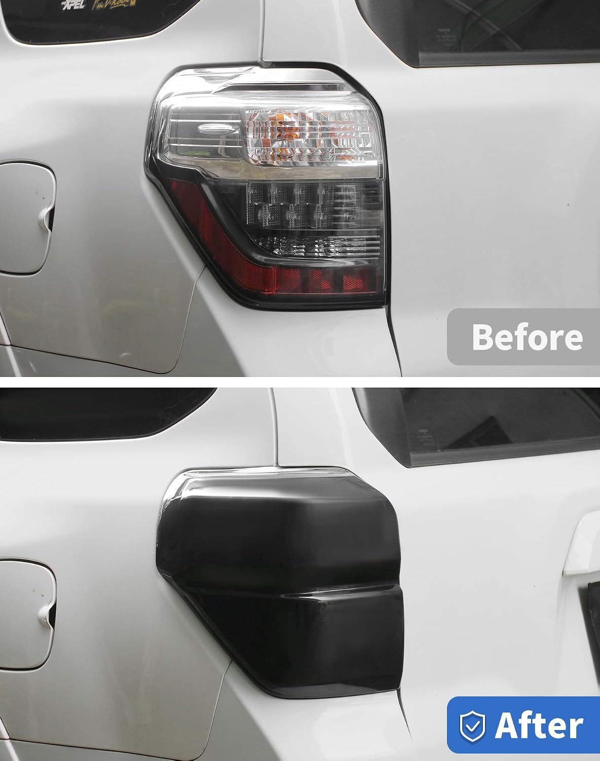 2PCS Tail Light Cover Trim for 2010-2013 Toyota 4Runner Rear Taillamp Cover Trim Exterior Accessories