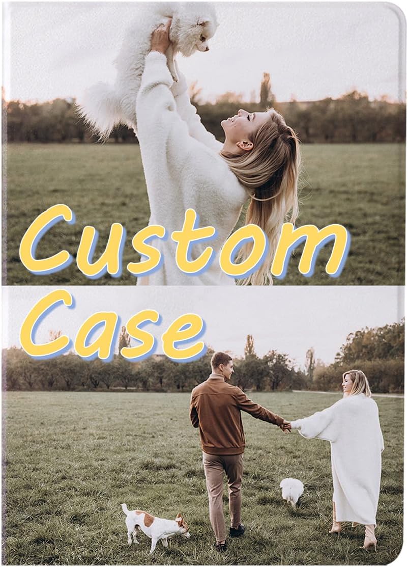 Custom Photo Case for iPad 6/7/8/9/10 th A16 2025 Pad Pro 11 12 in M4 Air M2 M3 3rd/4th/5th mini,Microfiber Lining Smart Auto Sleep/Wake iPad Personalized Picture Leather Soft TPU Cover Protective