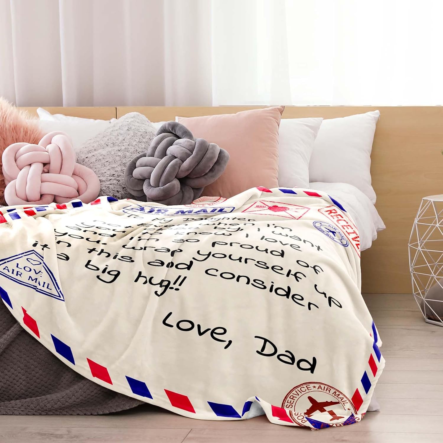 Daughter Gifts from Dad, Daughter Birthday Graduation Christmas Valentines Mothers Day Wedding Gifts, Soft Throw Blanket 60inx50in image 5