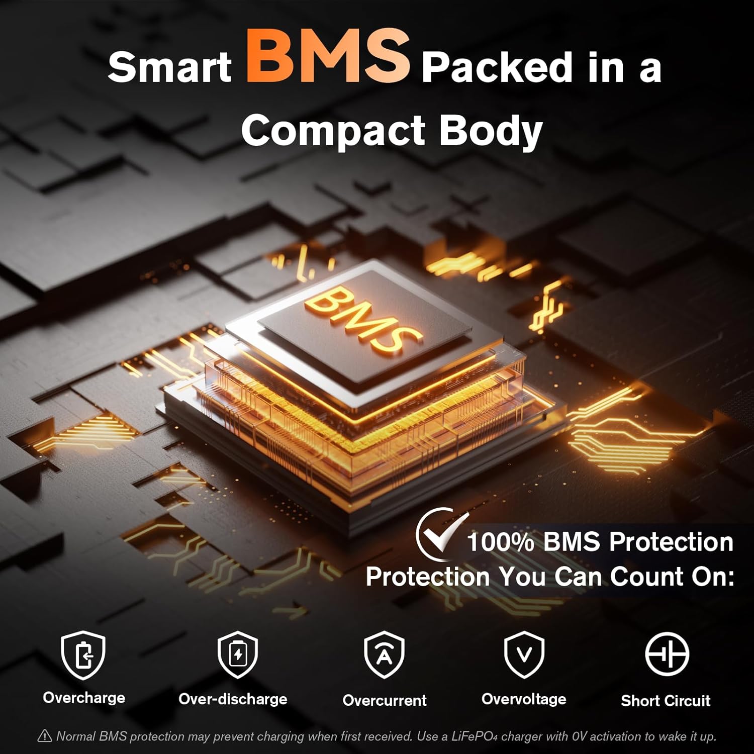 12V 100Ah Mini LiFePO4 Lithium Battery, 20.9lb Lightweight, 100A BMS, 4000+ Cycles – for RV, Trolling Motor, Solar & Off-Grid