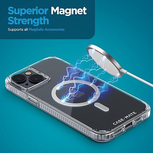 Miniatura 5 de Case-Mate Paquete de protección 4 en 1 funda para iPhone 14 Plus (transparente claro), vidrio templado, protector de lente y cargador USB C de 30 W,