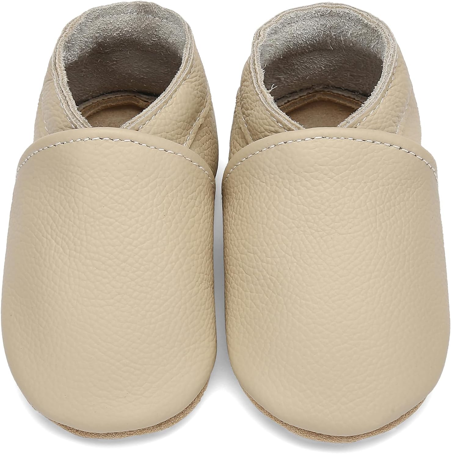 Genuine Leather Baby Booties Soft Sole Toddler Walking Shoes Flexible&Breathable Baby Slippers for First Walkers Boys Girls