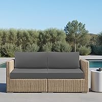 Vista 3 de idee-home Cojines impermeables para asiento de exteriores, para muebles de patio, cojines de repuesto para asiento profundo Hampton Bay
