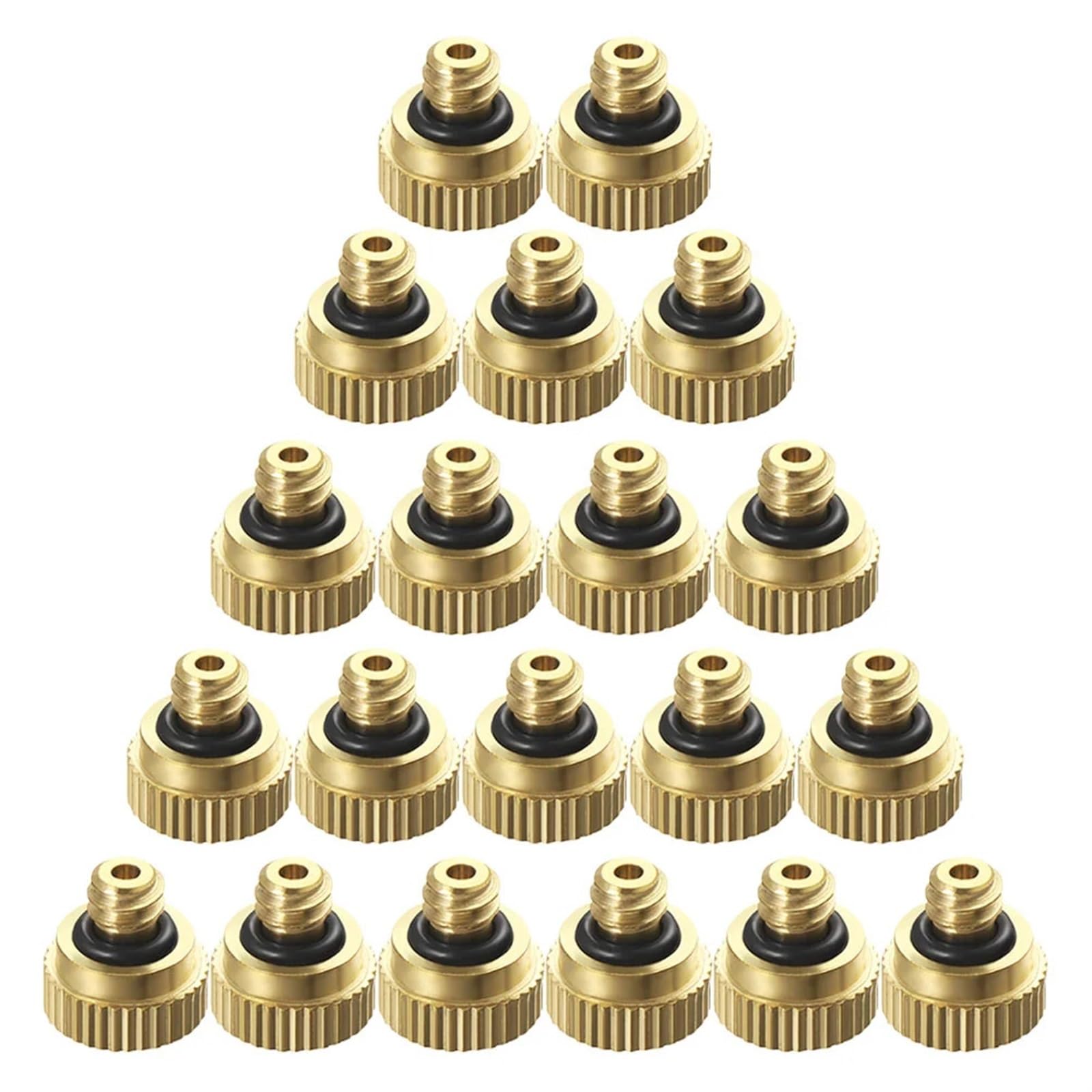 Brass Mister Nozzles Nozzle Outdoor Sprayer Misting Nozzles Brass Fogger Easy Installation Atomizing(20PCS)