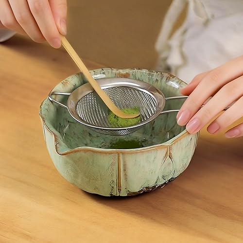 Miniatura 7 de Juego de batidor de matcha, juego de matcha con cuenco y soporte de Chasen y Chasen, kit de 8 piezas de regalo para amantes del matcha, familia,