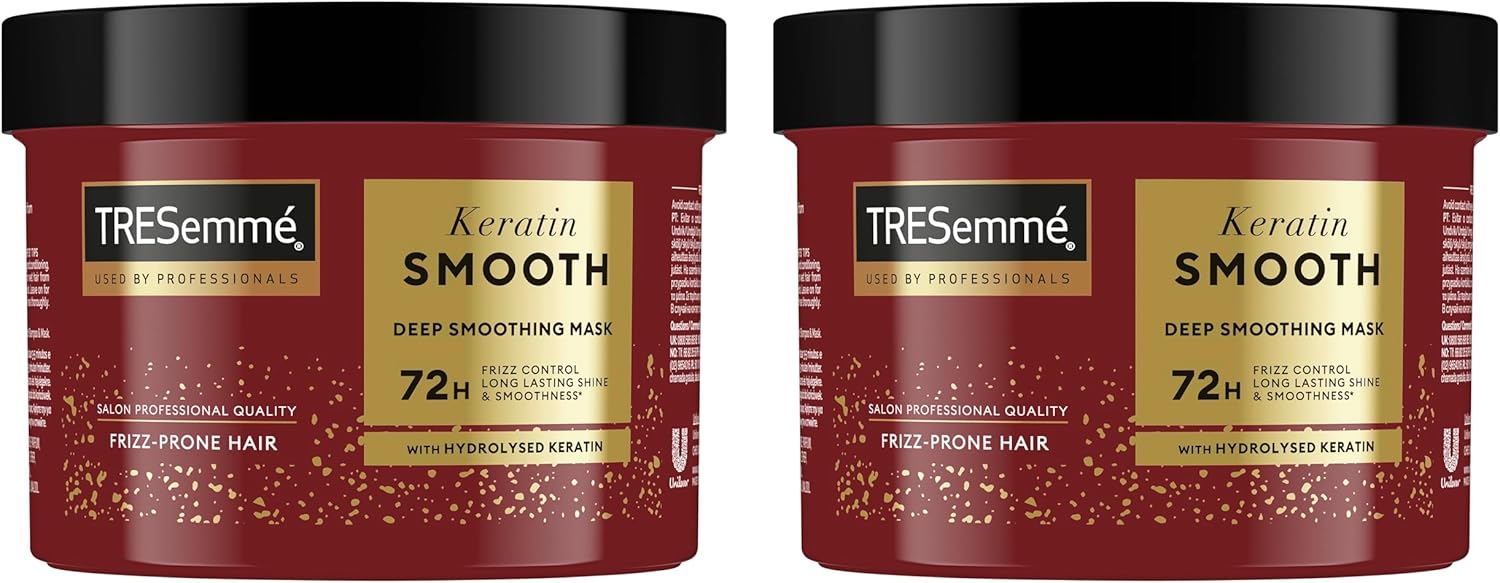 Tresemme Deep Smoothing Mask Keratin Smooth 72 Hours Lint Control*, Smoothness and Shine for Intensive Treatment, Hair Mask with Hydrolyzed Keratin 440 ml 2 Pieces Tresemme Deep Smoothing Mask Keratin Smooth 72 Hours Lint Control*, Smoothness and Shine for Intensive Treatment, Hair Mask with Hydrolyzed Keratin 440 ml 2 Pieces