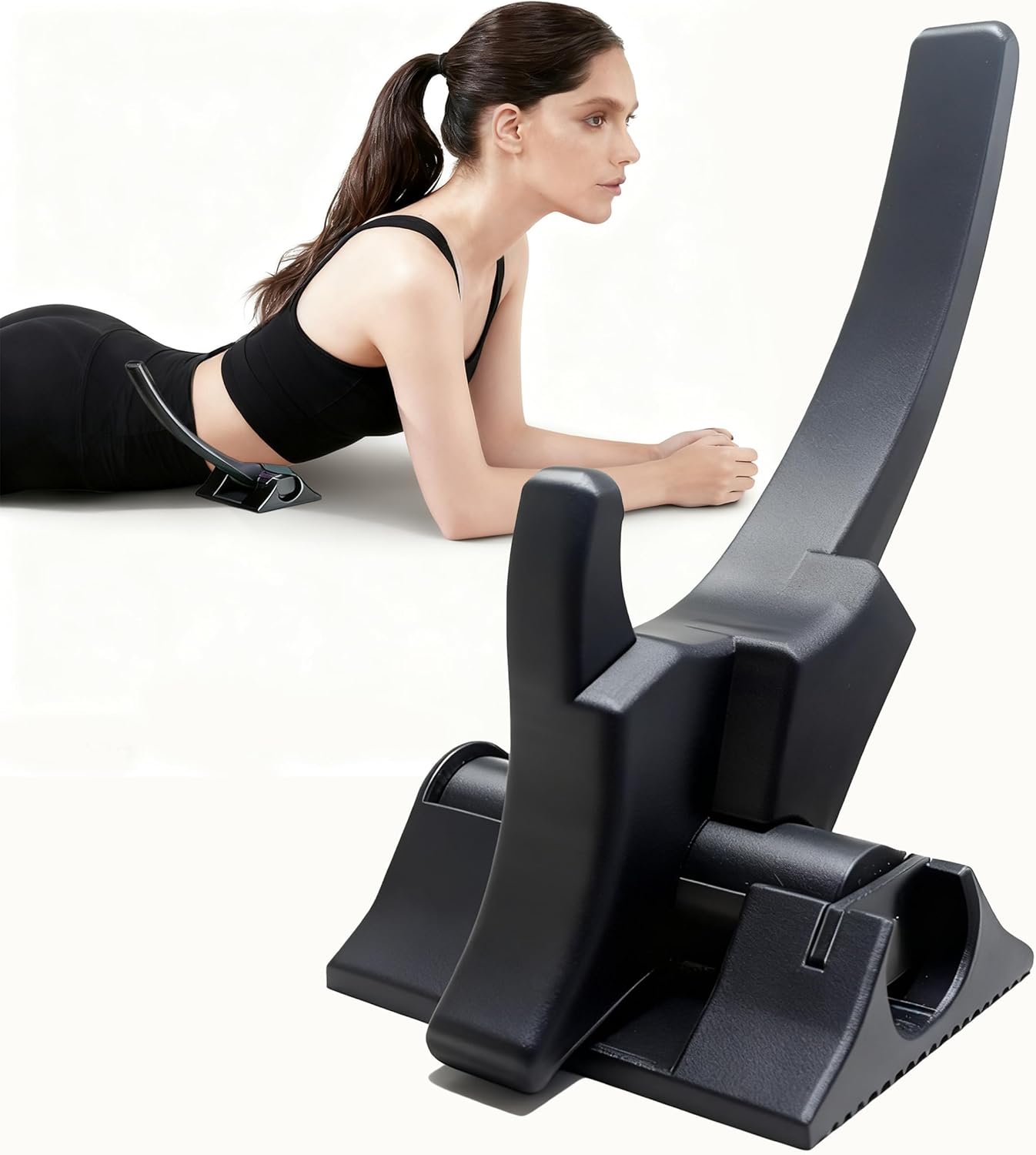 Hip Hook Muscle Massager, Deep Tissue Hip & Psoas Release Tool, Hip Flexor & Iliacus Self-Massage for Lower Back & Pelvic Relief, Home & Travel Therapy (Black)