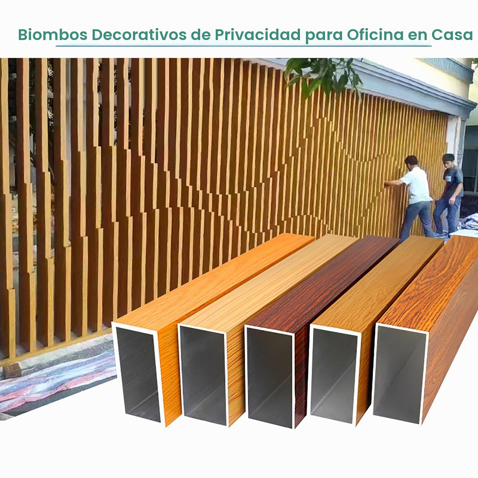 Decor Entrada de separación de Listones，Divisor de ambientes de Techo a Piso，Panel Divisor de Metal para Sala Estar, Oficina y Hotel,Decoración Piso A Techo(9root,100cm/39.3in/3.28ft)
