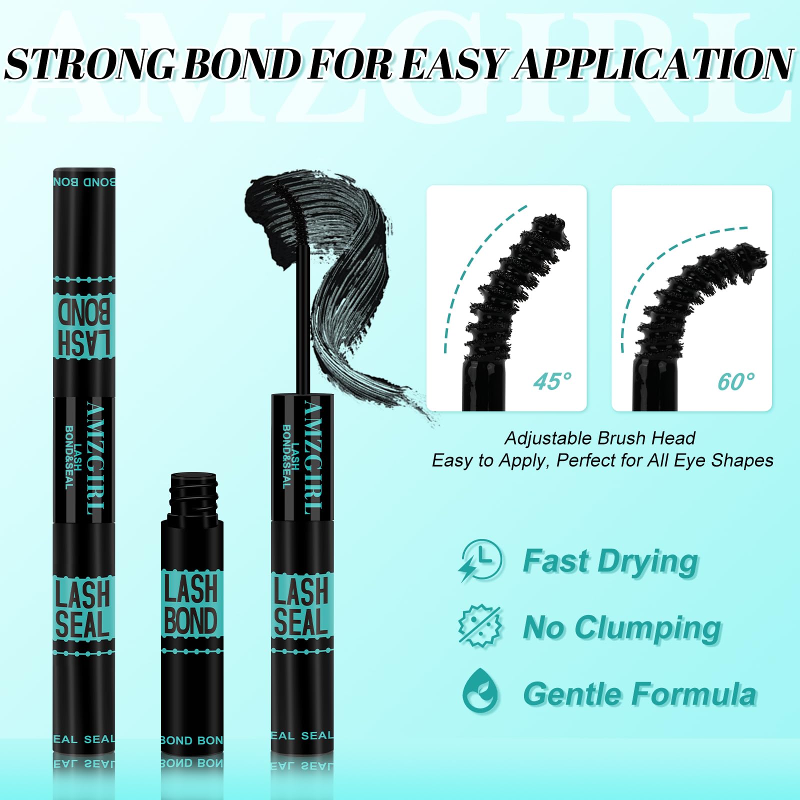 AMZGIRL Lash Glue: Waterproof Cluster Lash Adhesive -3 AMZGIRL Lash Glue: Waterproof Cluster Lash Adhesive -3
