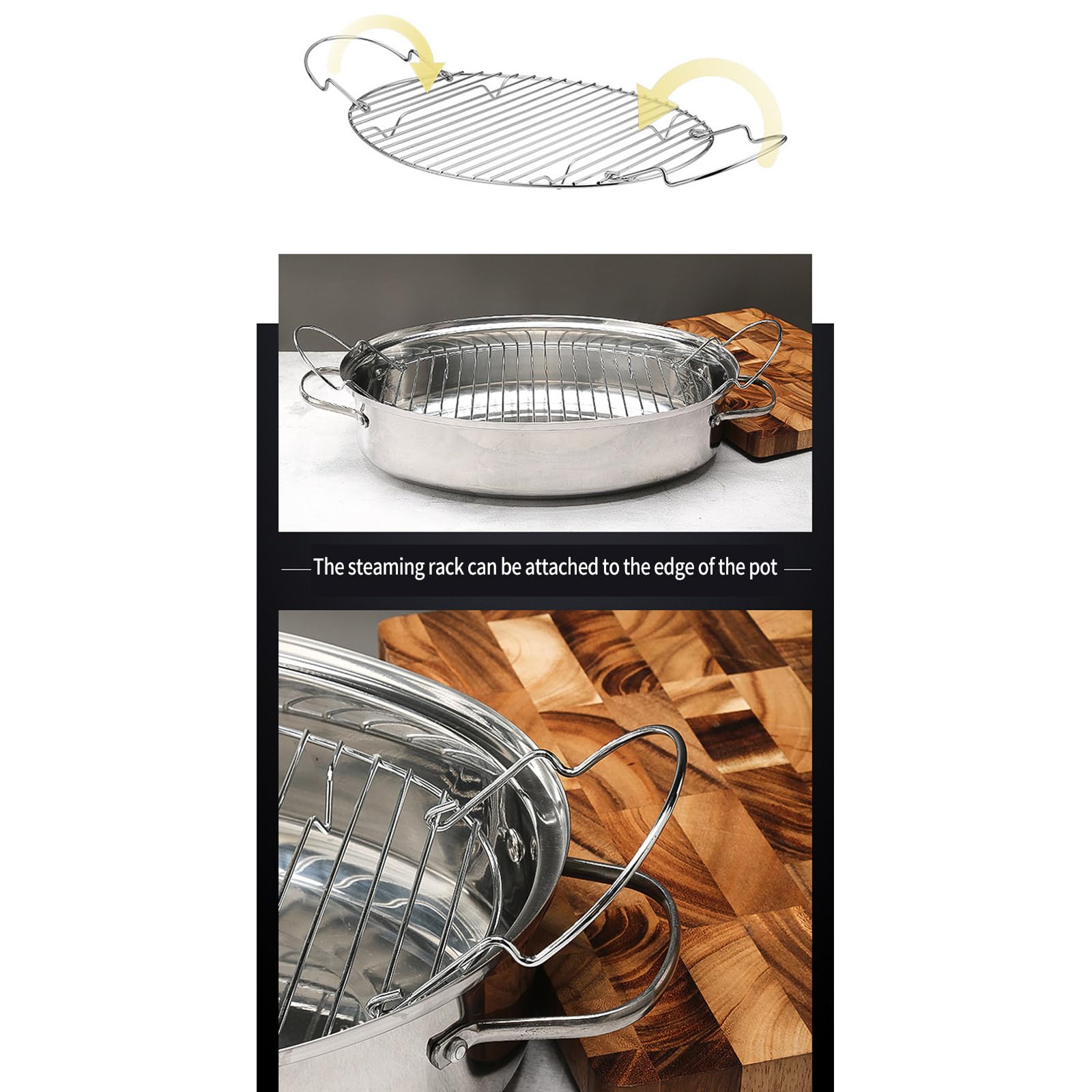 Acero Inoxidable con para Verduras Pescado Huevos Huevos Multipropósito Doble Manija Asado Cocina Utensilios Cocina Cocina