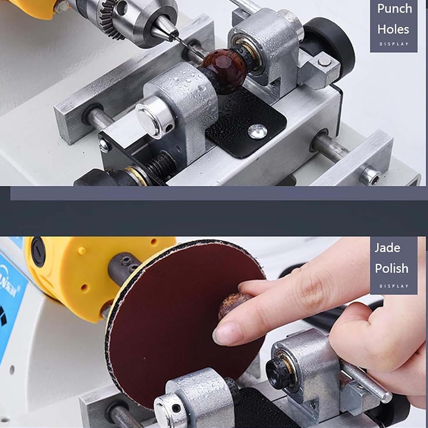 Gem Polishing Grinding Machine, 0-10000rpm DIY Jewellery Lapidary Saw, Multifunction Jewelry Polishing Machine, Polisher Tool Kits for Gold Silver Jewellery
