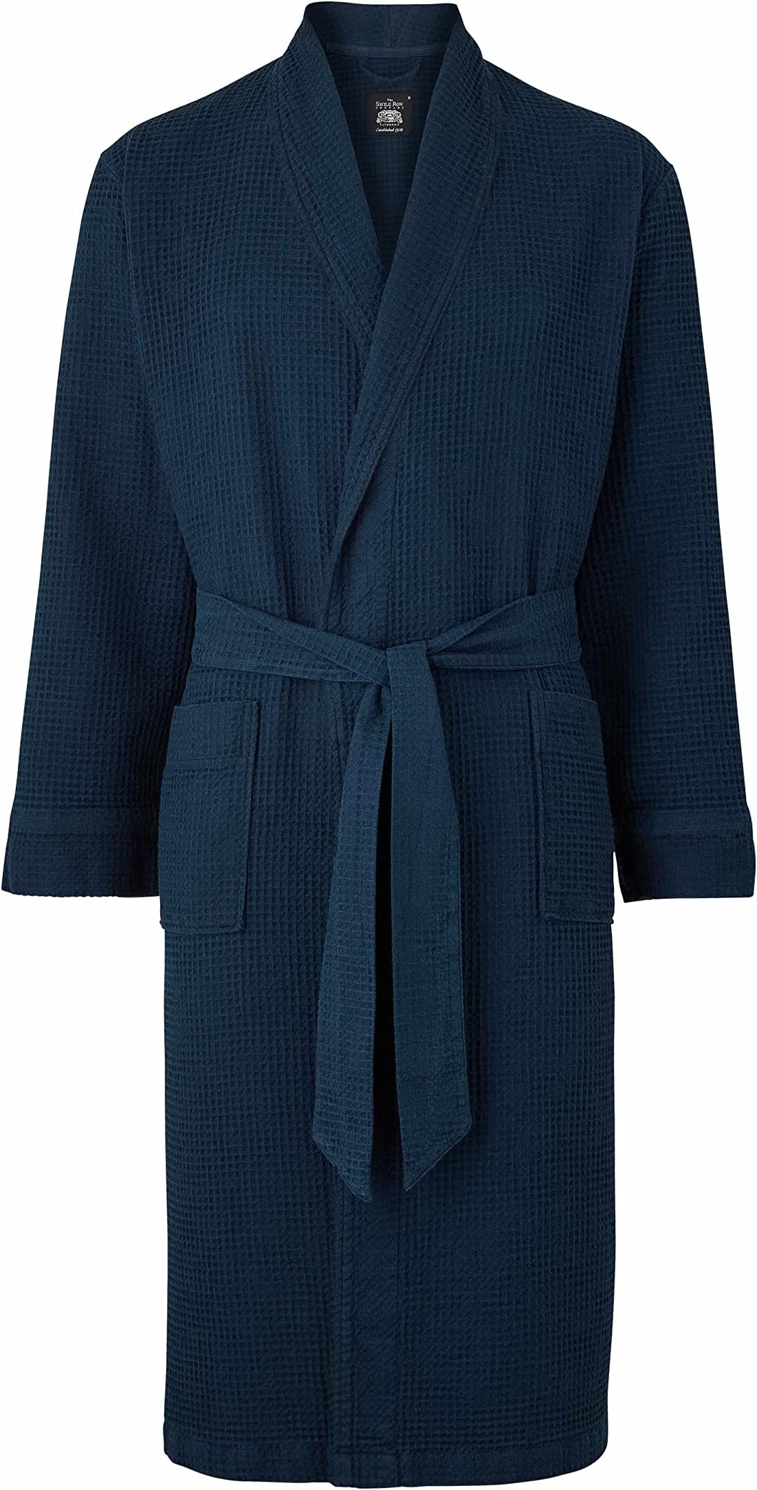 Men's Lightweight Soft 100% Cotton Waffle Bathrobe Dressing Gown