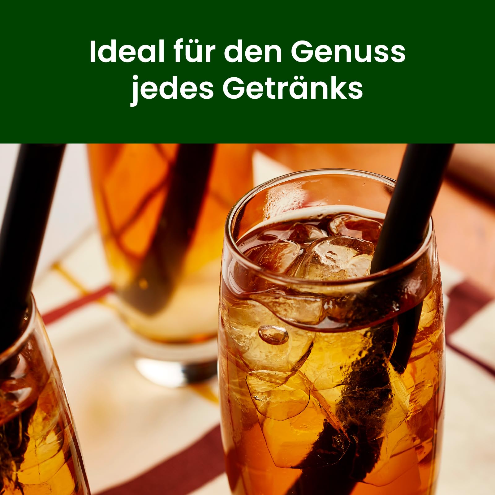 Baciato Caffè 200 starre, ökologische Jumbo-Trinkhalme in Schwarz, 15 cm x 8 mm, wiederverwendbar, Strohhalme Made in Italy – ideal für Cocktailgetränke und Veranstaltungen