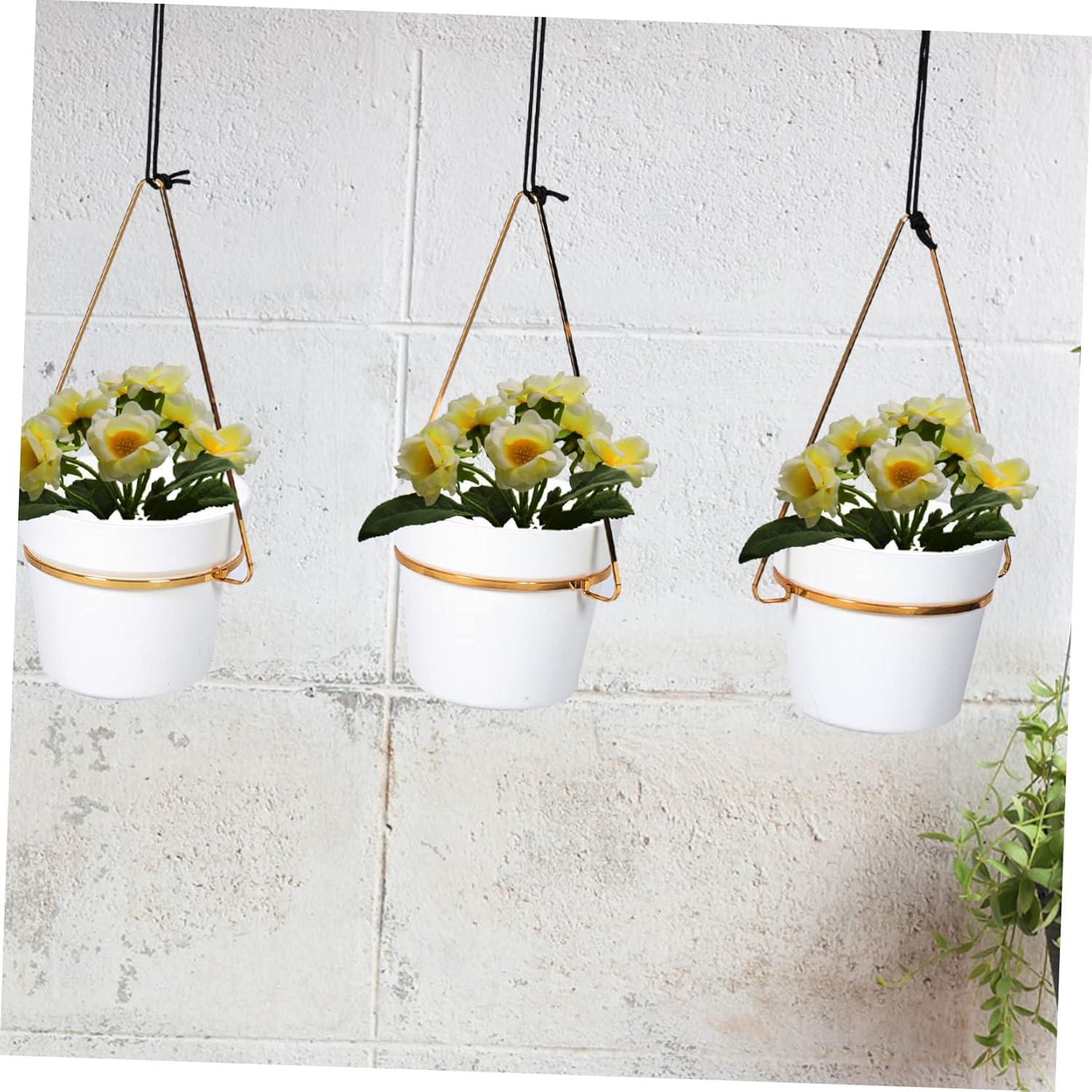 Indoor Hanging Plant Holder Ceiling Flowerpot Planter Rack Removable Art Planter Hanger for Home Decor Modern Minimalist Style for Room Balcony Cafe and Office