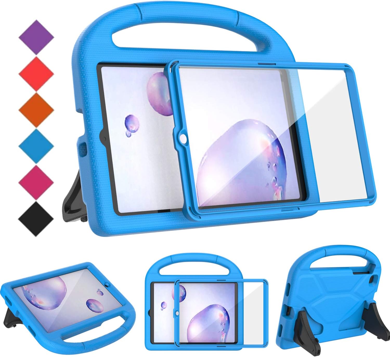 BMOUO Kids Case for Samsung Galaxy Tab A 8.4 2020 SM-T307, Tab A 8.4 Case with Built-in Screen Protector, Shockproof Light Weight Handle Stand Kids Case for Galaxy Tab A 8.4 inch Tablet 2020 - Blue