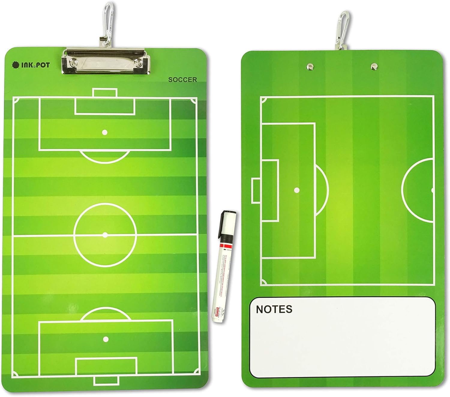 Coaches Board Dry Erase Double Sided Coaches Clipboard with Marker & Eraser for Soccer,Lacrosse Women,Lacrosse,Base Ball,Ice Hockey,Football,Basketball