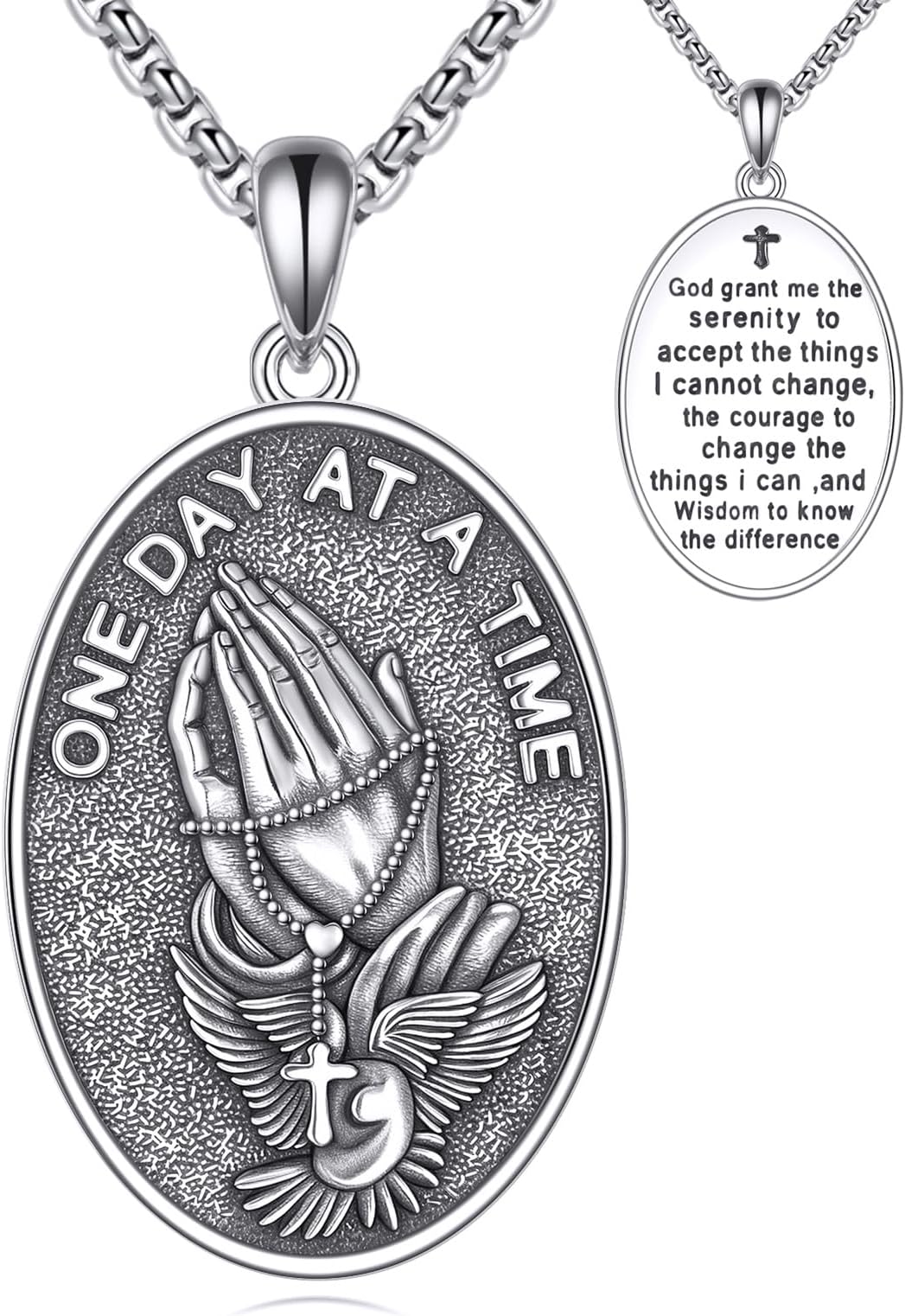 - Sterling Silver St Michael/St Christopher/St Barbara/St Jude/St Dymphna/Virgin Mary Necklace Patron Saint Pendant Amulet Medal Religion Jewelry Gifts for Men Women
