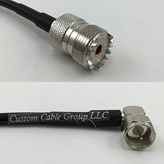 1 foot RG142 SO239 UHF Female to F MALE ANGLE Pigtail Jumper RF coaxial cable 50ohm Quick USA Shipping