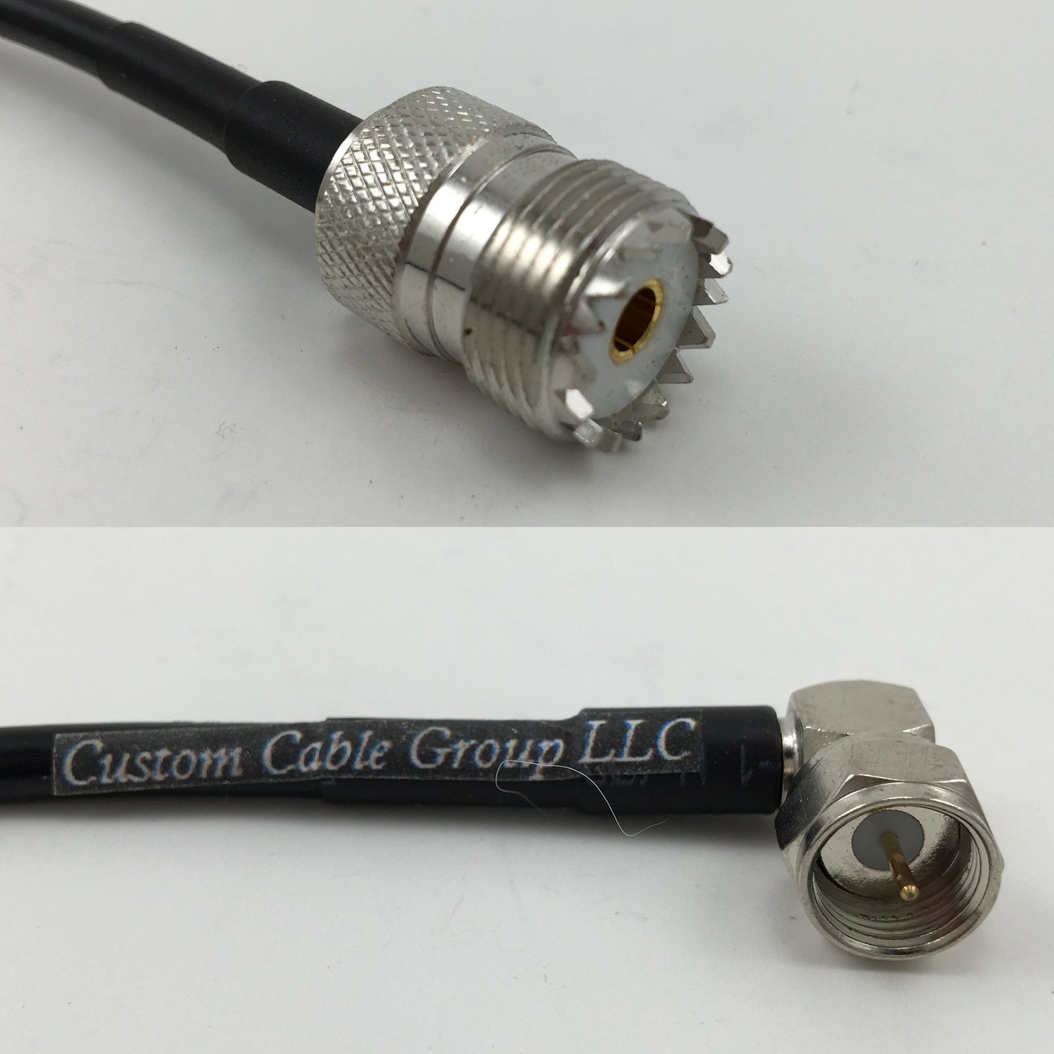 1 foot RG142 SO239 UHF Female to F MALE ANGLE Pigtail Jumper RF coaxial cable 50ohm Quick USA Shipping