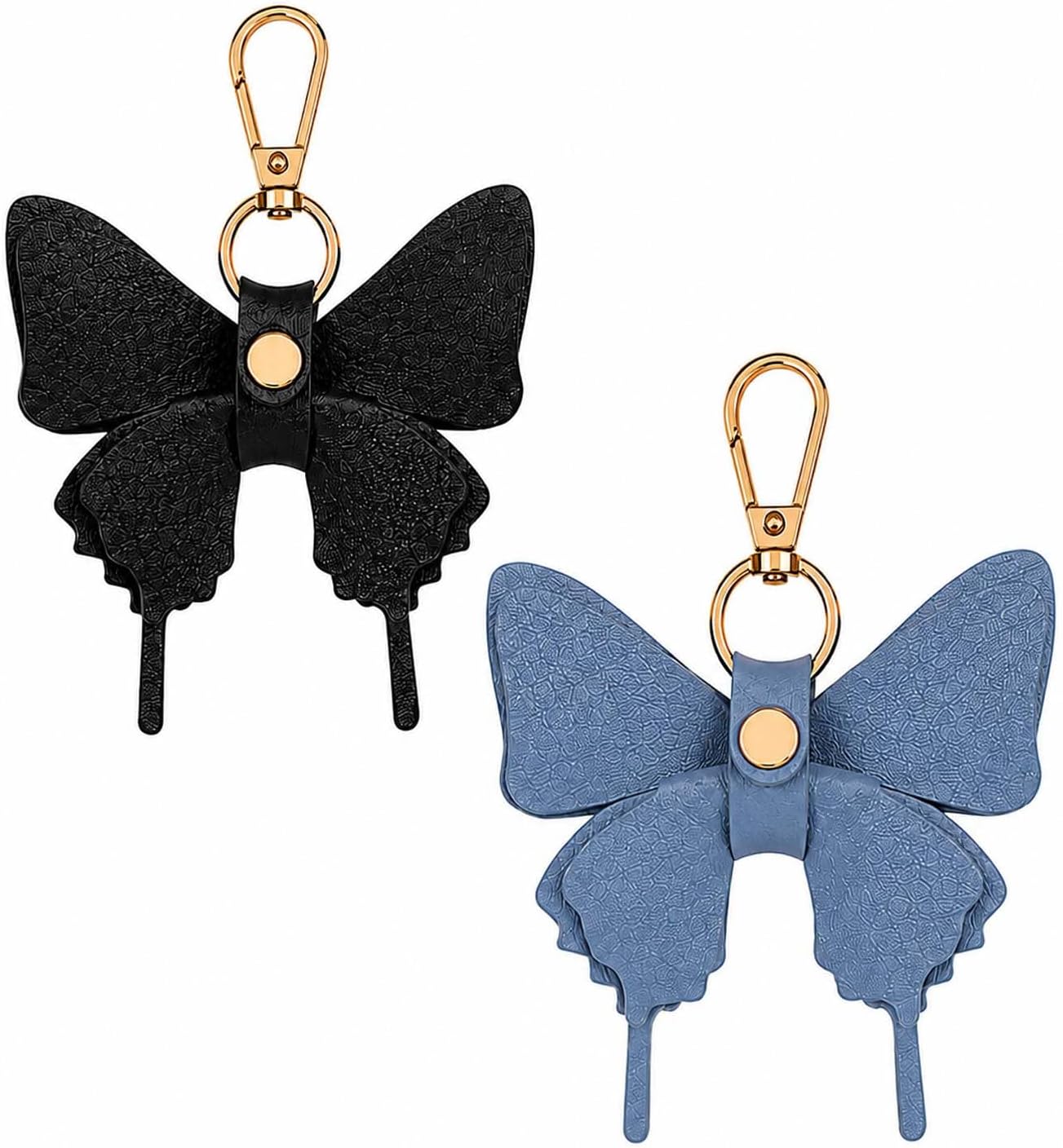Butterfly Keychains Gold Tone Clip for Women