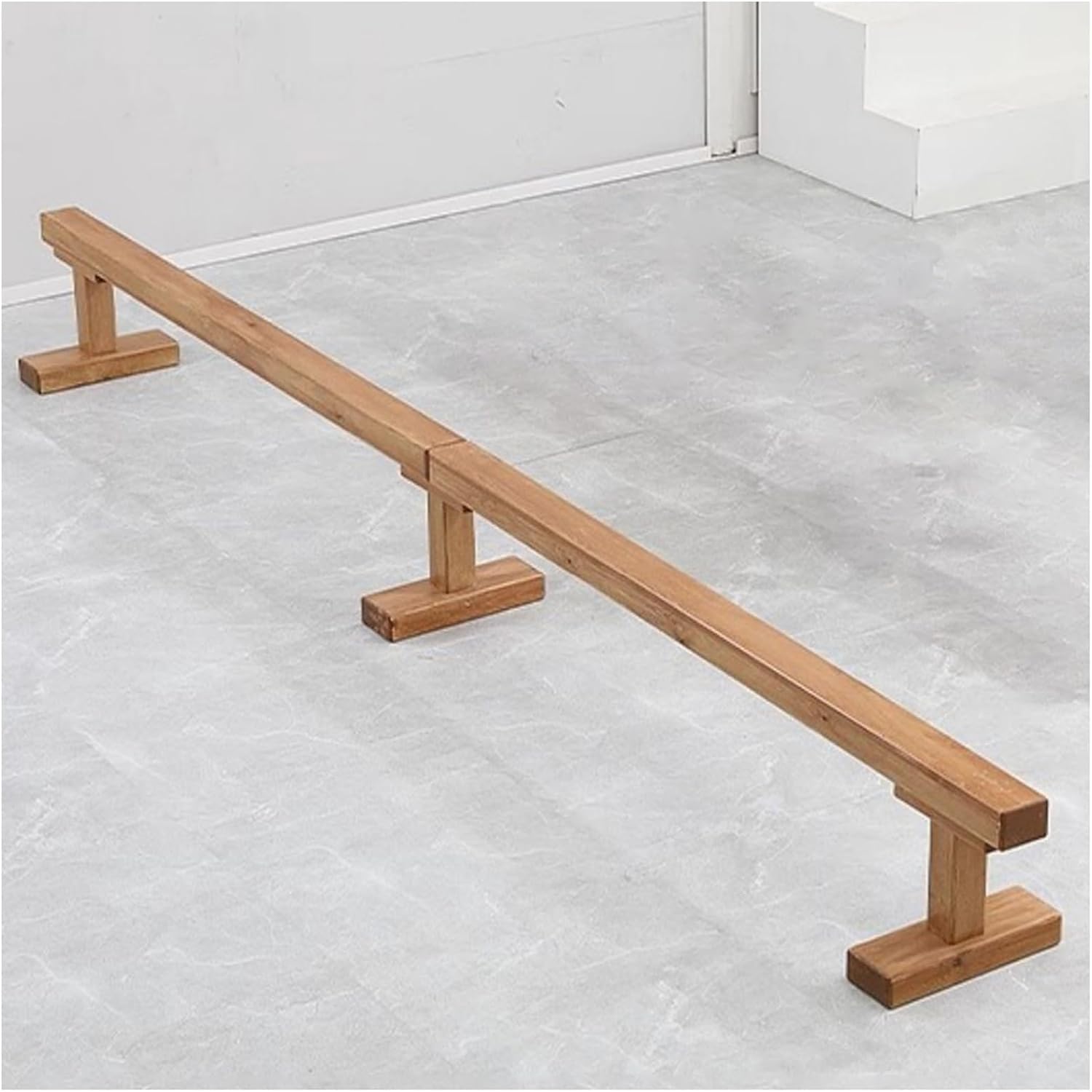 LXLZYXSF 9.8ft 6.5ft 4.9ft Solid Wood Beam for Balance Training, Gymnastics Beam with Detachable Base, Indoor Outdoor Children Youths Sports Exercise Equipment