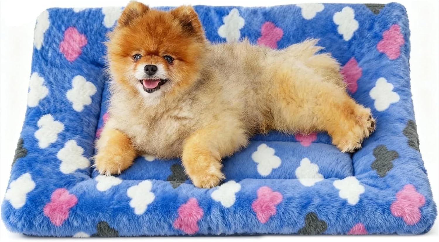 Manta Perro Franela Manta para Gatos Doble Capa Cama Perros 70 x 50 cm Cálida Transpirable Alfombra Perro Lavable para Suelos Sofás Camas Jardines (Estilo Nube)