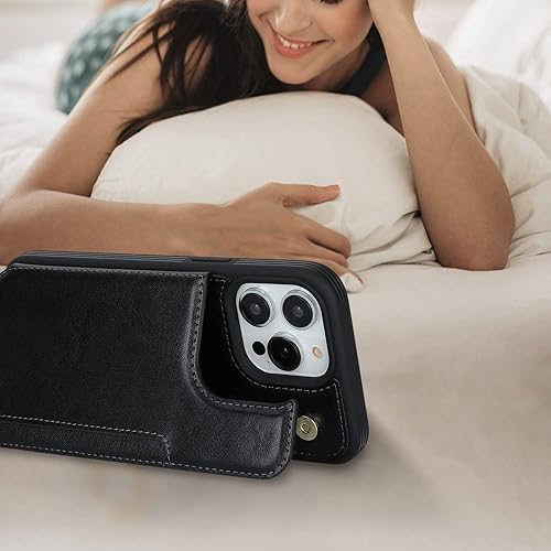 Miniatura 5 de iCoverCase Funda protectora de piel sintética para iPhone 14 Pro Max de 6.7 pulgadas para iPhone 14 Pro Max con tarjetero y tarjetero para mujeres y