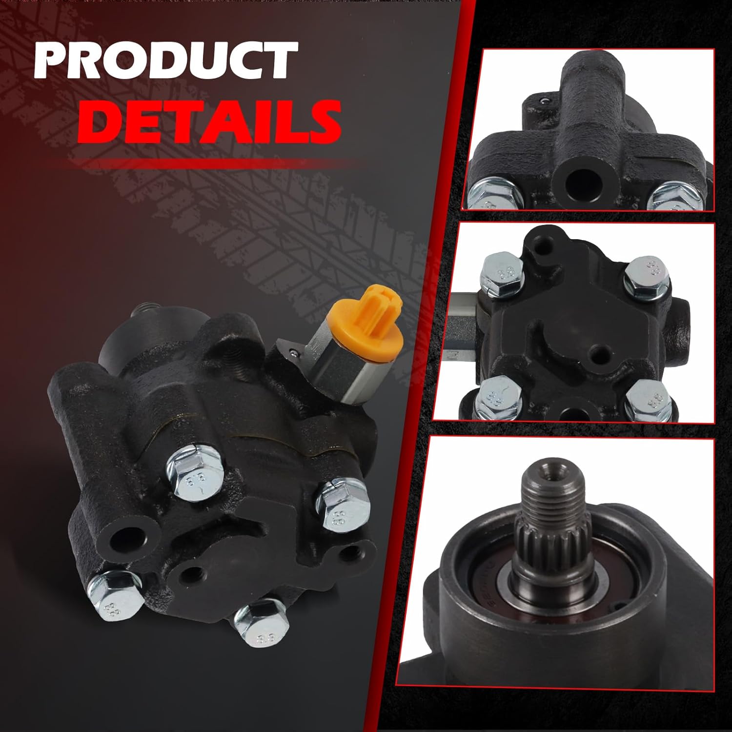 21-5728 Power Steering Pump Fit for Pathfinder 1987-1988 2.4L, Pickup 1995-2004 2.4L, D21 1986-1994 2.4L, 240SX 1989-1990 2.4L, Power Assist Pump Replace for 4911001G10 4911022C10